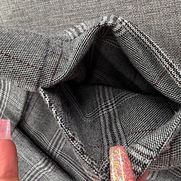 Speechless Plaid Pants Flare Gray Junior 9 Low Rise Office, School, Business Wea - Picture 10 of 14